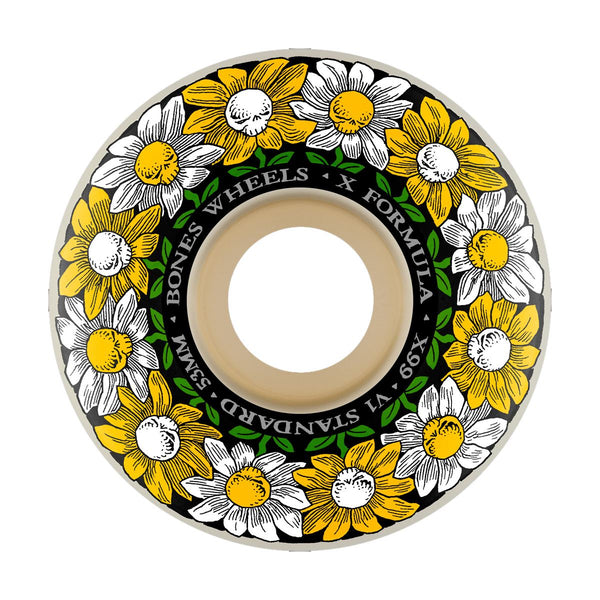 BONES™ Skateboard Wheels 'Pushing Up Daisies' X-Formula • • 99A • V1 Standard - Skatewarehouse.co.uk