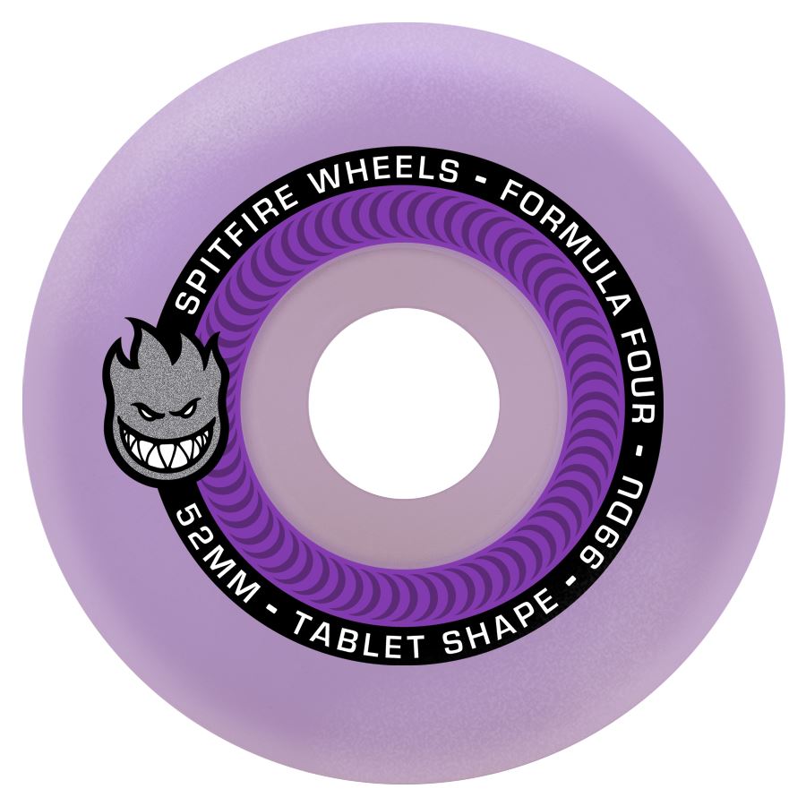 Spitfire F4 99Du Team Colors Tablet (Lavender) Skateboard Wheels - 52mm