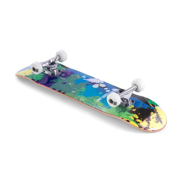Enuff Splat Green / Blue Complete Skateboard Bundle - SFR Helmet & Pads - 7.75