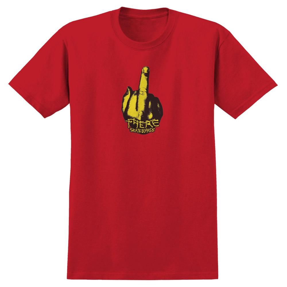 There T-Shirt Up Yours - Red / Yellow - Skatewarehouse.co.uk