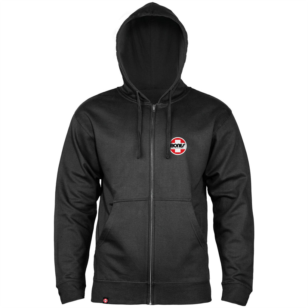 Bones Skateboard Bearings OG Swiss Zip Hoodie Black