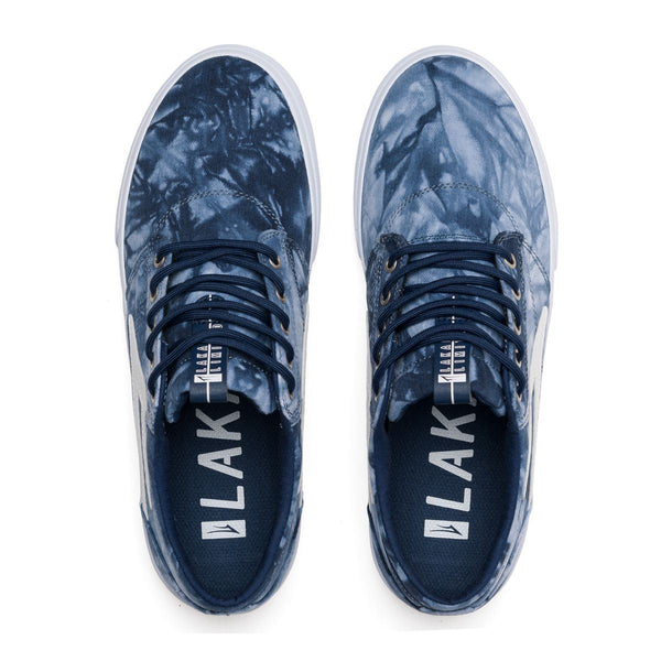 Lakai Griffin Navy Tie Dye Textile Skate Shoes - Skatewarehouse.co.uk