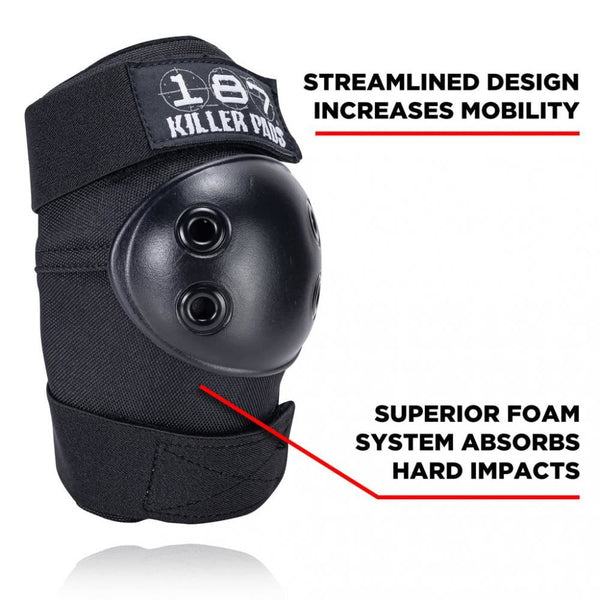 187 Killer Pads Adult Six Pack Set - Black - Skatewarehouse.co.uk