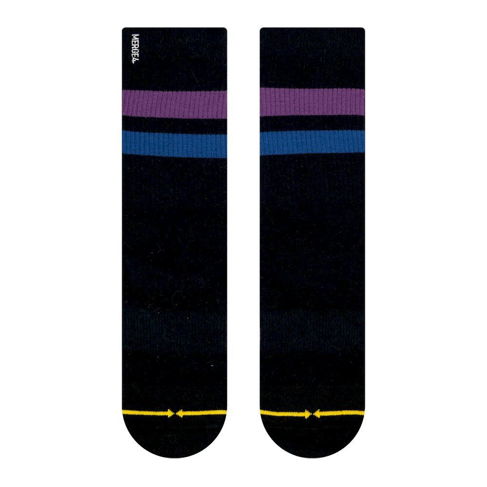 Merge4 Repreve Subtle Grape Black Classic Crew Socks - Skatewarehouse.co.uk