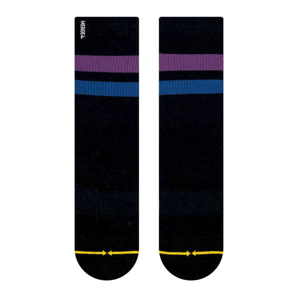 Merge4 Repreve Subtle Grape Black Classic Crew Socks - Skatewarehouse.co.uk
