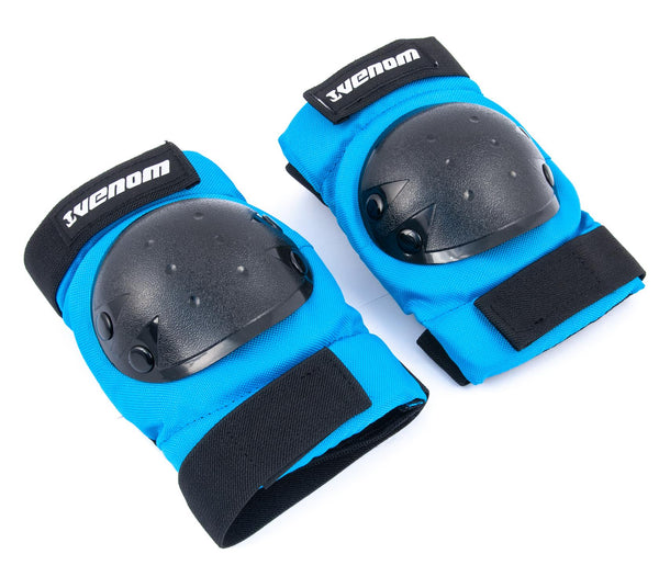 Venom Triple Knee/Elbow/Wrist Pad Set - Blue Black - Skatewarehouse.co.uk