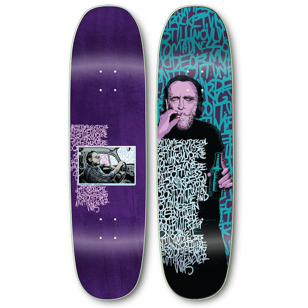 StrangeLove Charles Bukowski Madness x (WB: ) Andy Jenkins Skateboard Deck - 8.625