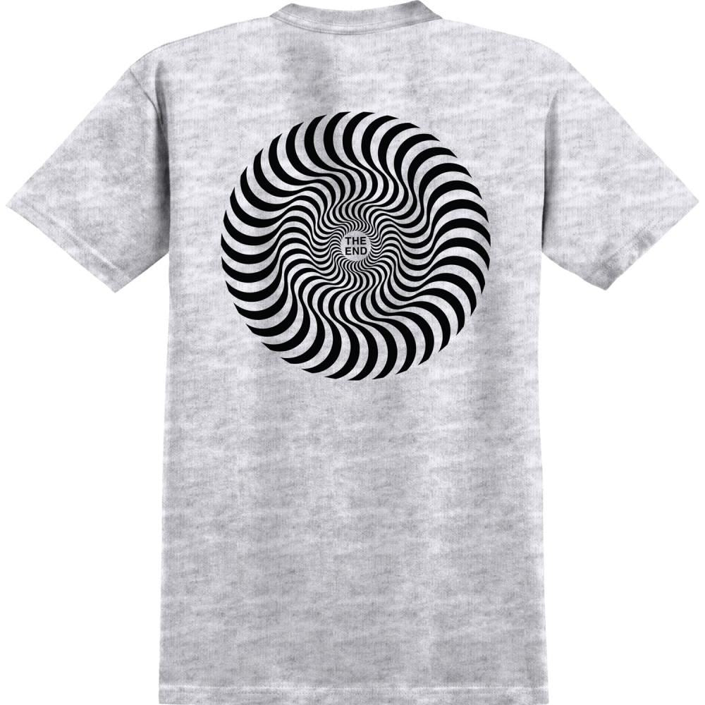 Spitfire T-Shirt Classic Swirl - Ash / Black Prints - Skatewarehouse.co.uk