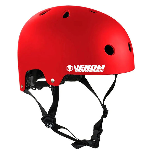 Venom Skateboards Pro Skate Skateboard Scooter Adjustable Helmet - Red