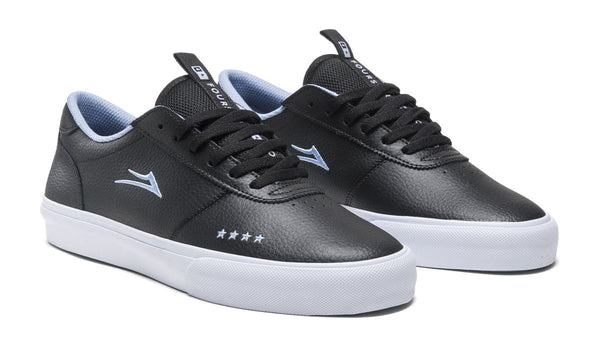 Lakai Fourstar Manchester Leather Skate Shoes - Black / Pebble - Skatewarehouse.co.uk
