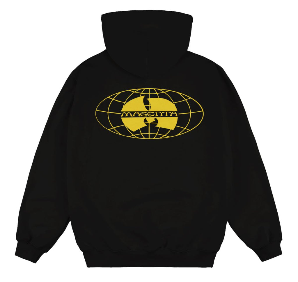 Magenta Shaolin Hoodie Black