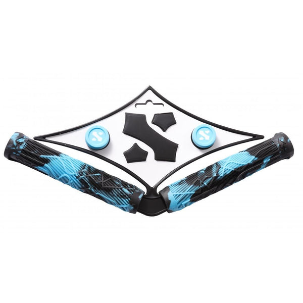 Sacrifice SPY Scooter Bar Grips - Teal/Black - Skatewarehouse.co.uk