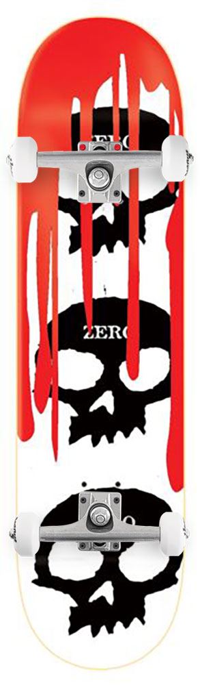 Zero Skateboard Skull Blood White Black Red x Venom Custom Complete Skateboard - 8.125