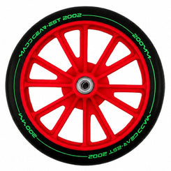 Kruzer Replacement - 200mm - Black / Red inc Bearings Scooter Wheels