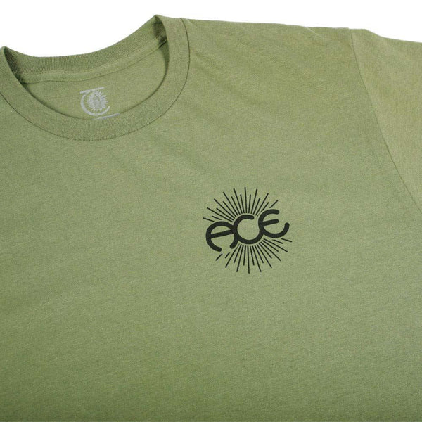 Theories x Ace Theoramid Tee Military Green - Skatewarehouse.co.uk