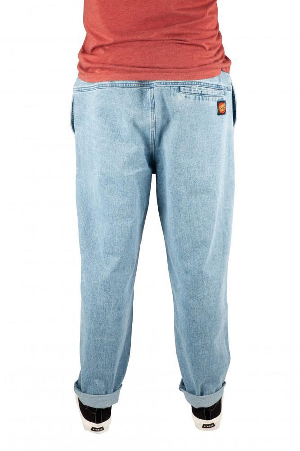 Santa Cruz Pant Local Pant - Light Blue Denim - Skatewarehouse.co.uk