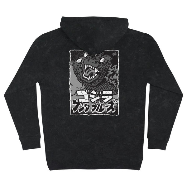 Santa Cruz Hoodie Godzilla Hand - Mineral Black - Skatewarehouse.co.uk