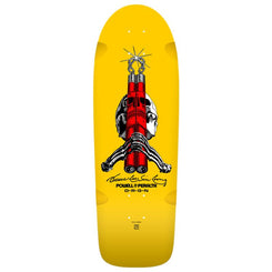 Powell-Peralta™ x Bruce Lee. • Skull & Nunchucks • Yellow Stain Shape Skateboard Deck - 10.0" - Skatewarehouse.co.uk