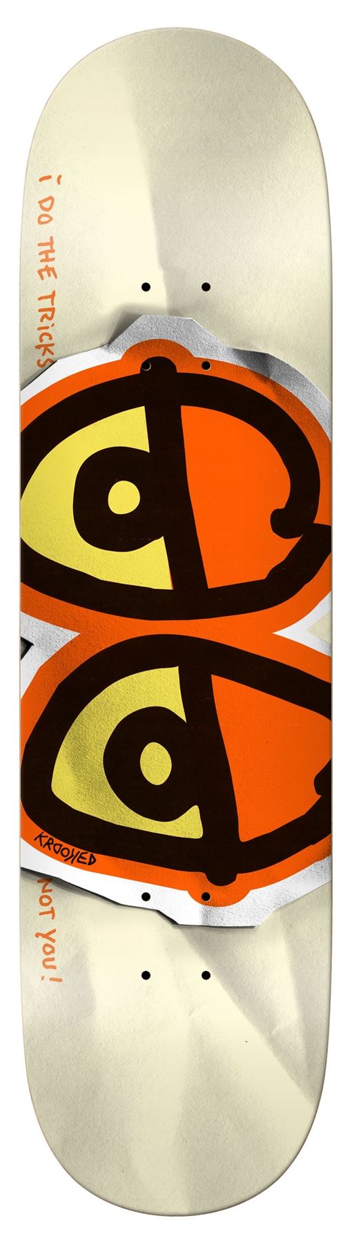 Krooked Dbx Eyes Bright Orange Skateboard Deck - 8.5