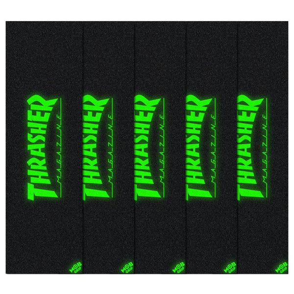 MOB Thrasher Glow Logo Skateboard Grip Tape - 10