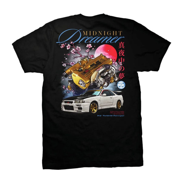DGK Midnight Dreamer Tee Black - Skatewarehouse.co.uk