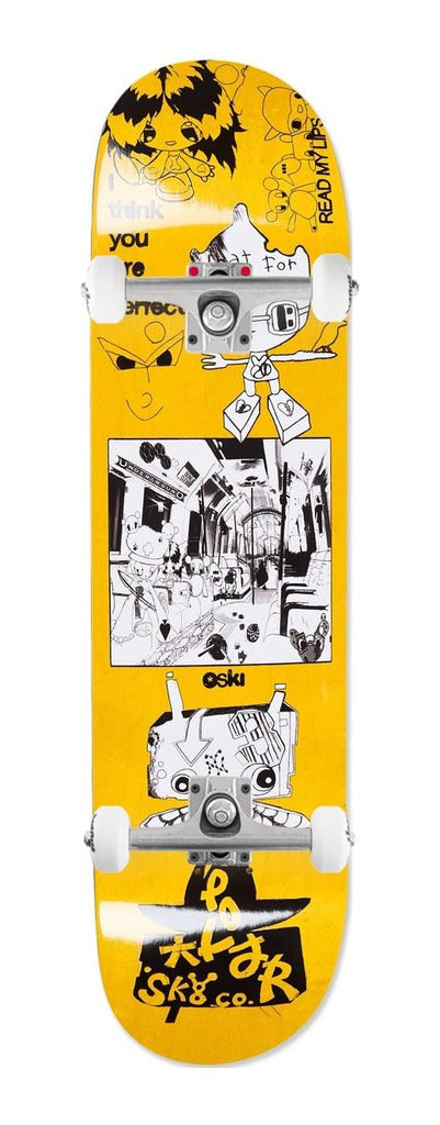 Polar Skate Co Oski - I Think You Perfect - Yellow x Venom Custom Complete Skateboard - 8"