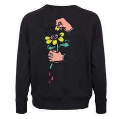 Santa Cruz Womens Crew Delfino Loves Me Not - Black - Skatewarehouse.co.uk