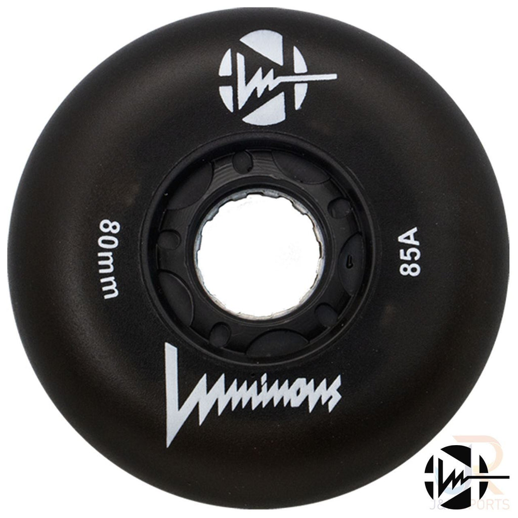 Luminous Led Inline Wheel (Set of 4 Wheels) - Black - 80Mm/85A - Skatewarehouse.co.uk