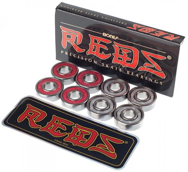 Skatewarehouse Conical Skateboard Wheels & Bones Reds Bearings Pack + Bolts! - Skatewarehouse.co.uk