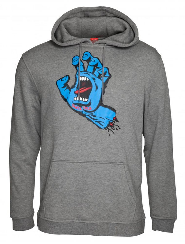 Santa Cruz Hood Screaming Hand Hood - Dark Heather - Skatewarehouse.co.uk