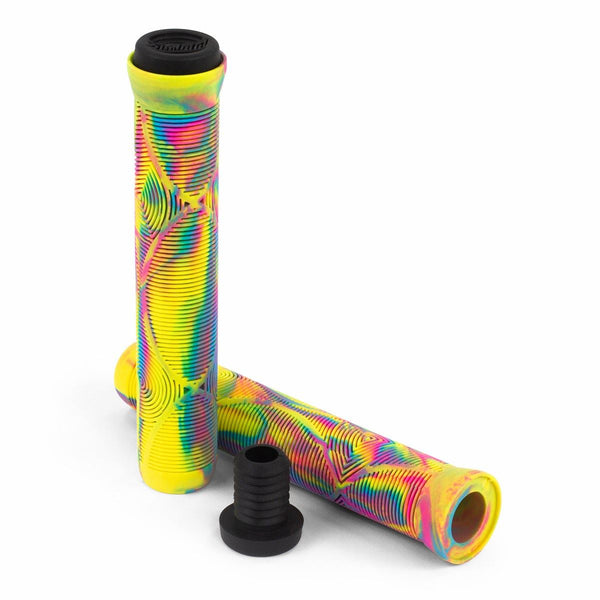 Slamm Scooter Team Swirl Bar Grips - Tropical - 165mm - Skatewarehouse.co.uk