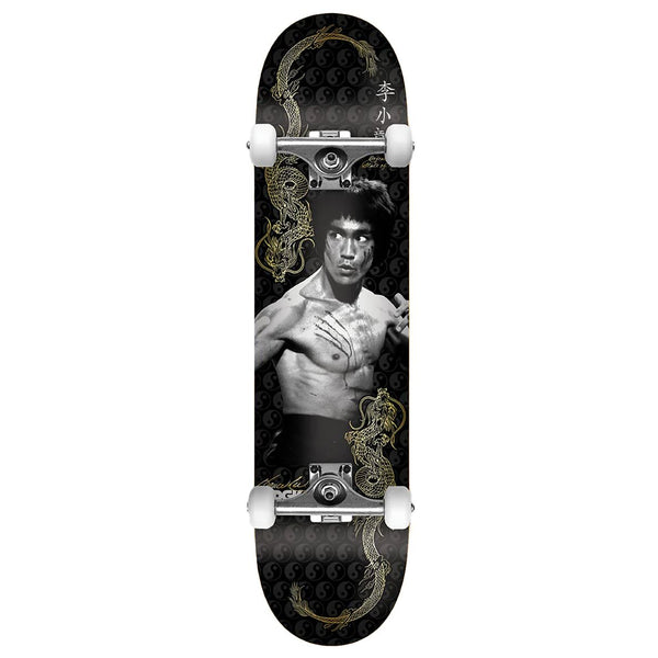 DGK x Bruce Lee Balance (Embossed) Black Complete Skateboard - 7.75