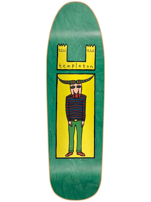 New Deal Templeton Bullman SP Skateboard Deck Green 9.35