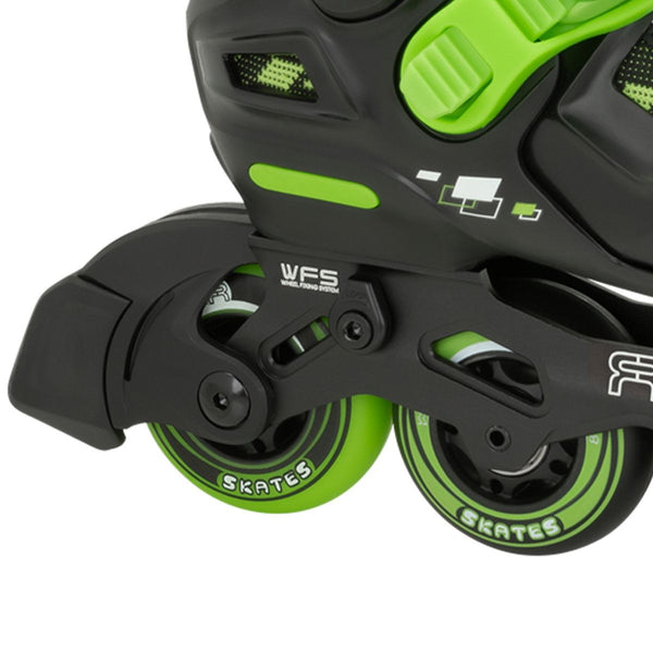 FR EZX Adjustable In-Line Skates - Black / Lime