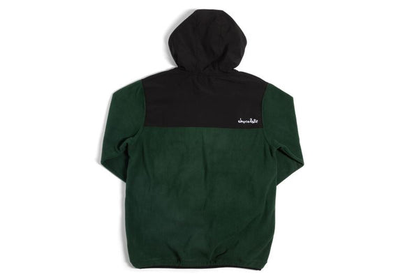 Chocolate Polar Fleece Pullover Black / Green Hoodie - M
