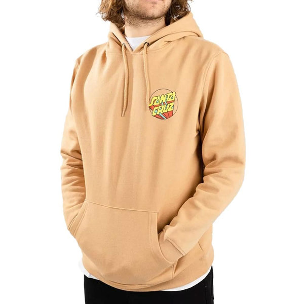 Santa Cruz Hoody Delta Craft Dot Chest Hood - Sandstone - Skatewarehouse.co.uk