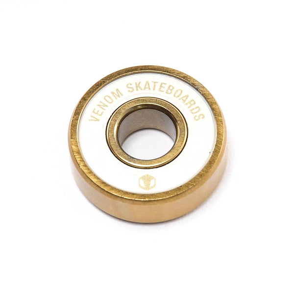 Venom Premium Precision Gold Skateboard Bearings & Venom Bearing Lubricant Pack - Skatewarehouse.co.uk