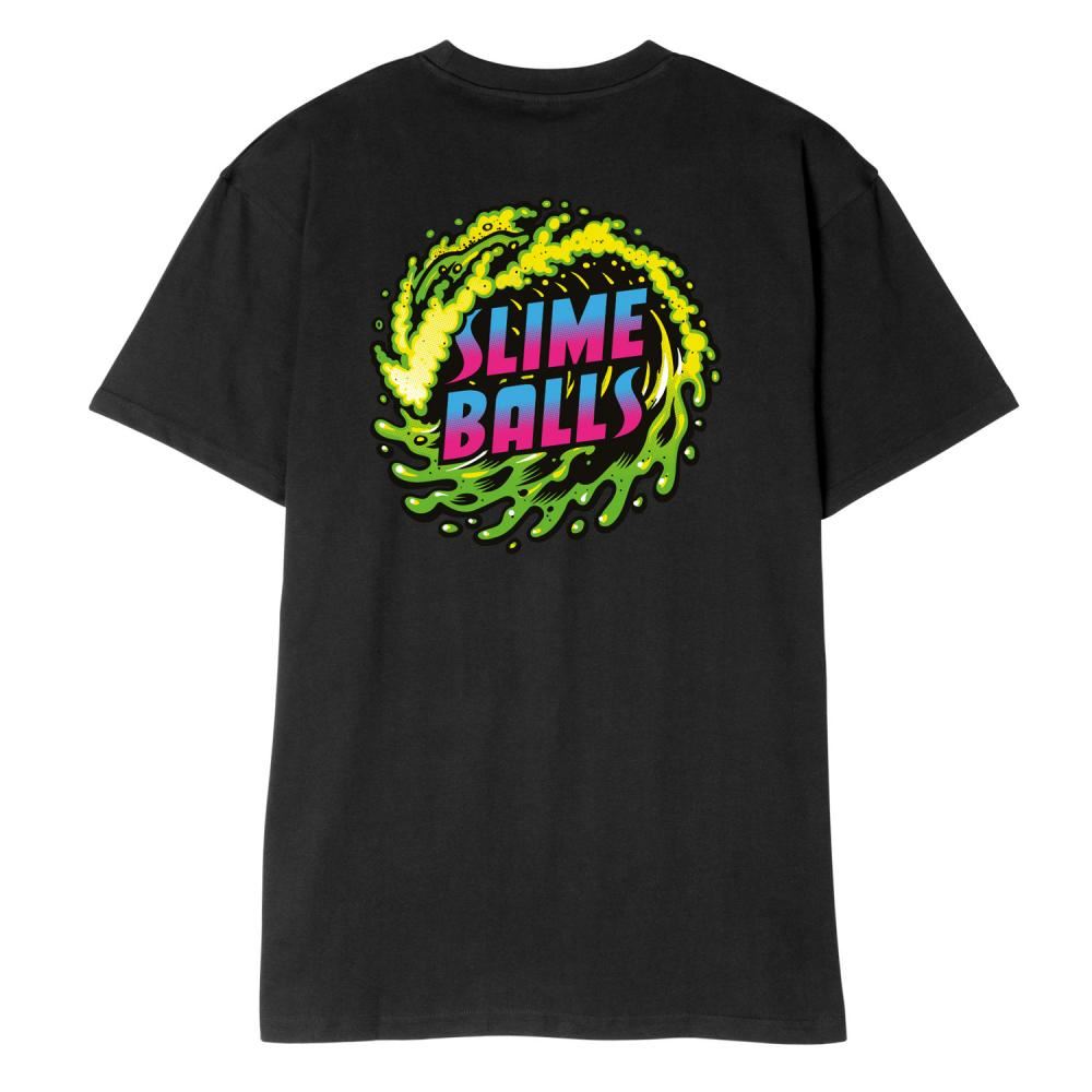 Santa Cruz T-Shirt Slime Wave T-Shirt - Black - Skatewarehouse.co.uk