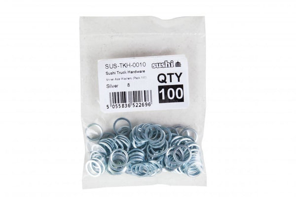 Sushi Truck Component Axle Speed Washers (Pack 100) Skateboard Hardware - 8 MM