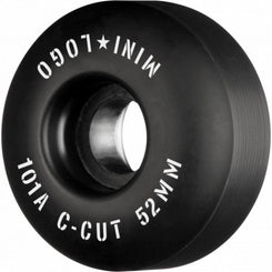 Mini Logo Skateboard Wheels C - Cut 2 101a - Black - Skatewarehouse.co.uk