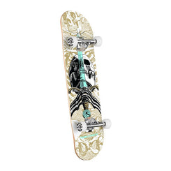 Powell Peralta 'Skull & Sword' White / Metallic Gold Complete Skateboard - 8.0"