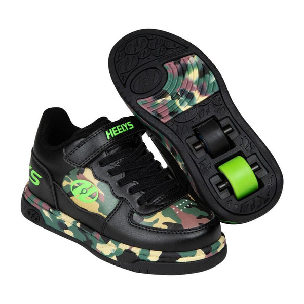 Heelys X2 Reserve Low X2  - Black / Camo / Green - Skatewarehouse.co.uk