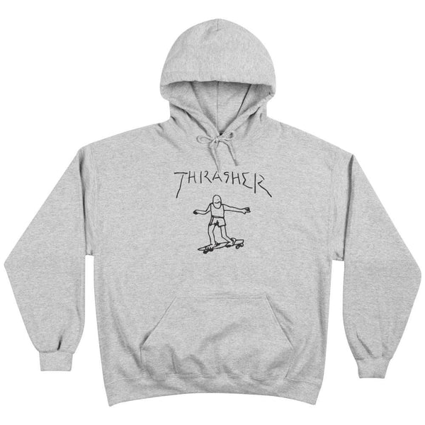 Thrasher Hoody Gonz - Grey / Black - Skatewarehouse.co.uk