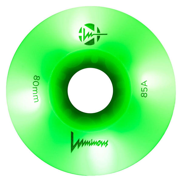 Luminous LED Inline Wheel - Green Apple Glow - 80mm / 85a (Set of 4)