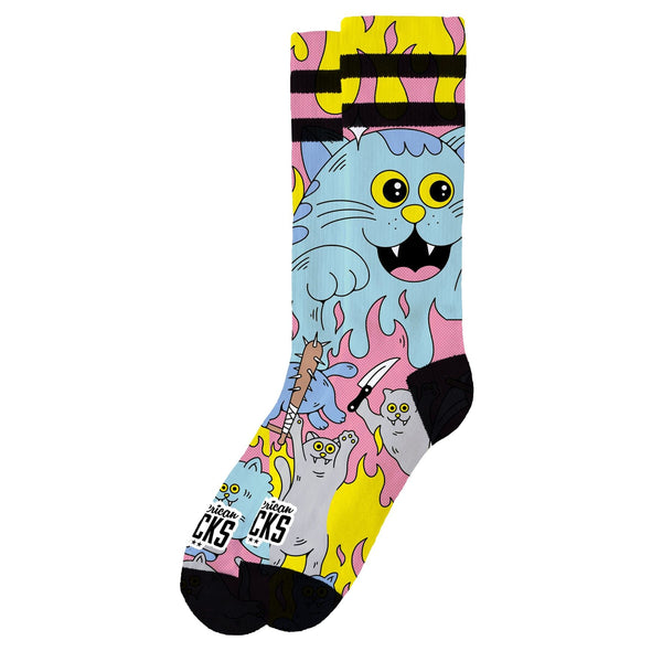 American Socks Killer Kitties - Mid High Socks