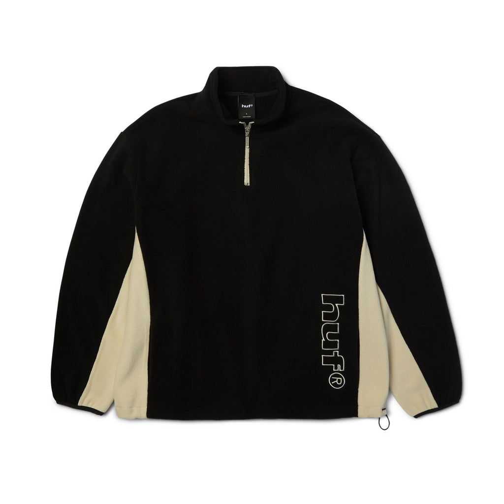 HUF Basecamp Quarter Zip Polar Fleece (Black)
