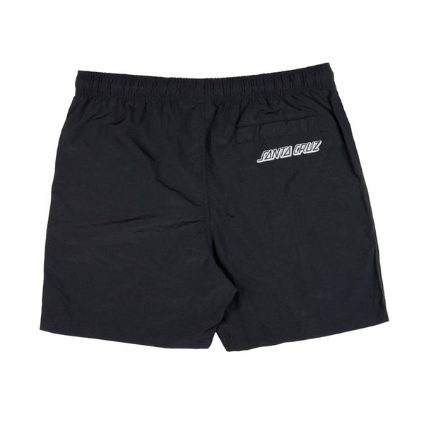 Santa Cruz Swim Shorts Cosmic Bone Hand Swim Short - Black - Skatewarehouse.co.uk