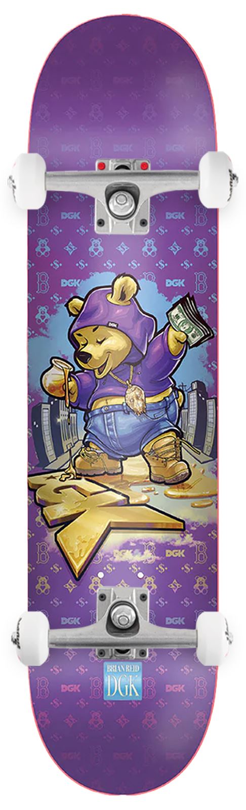 DGK Brian Reid 'Goldie' Purple x Venom Custom Complete Skateboard - 8.38