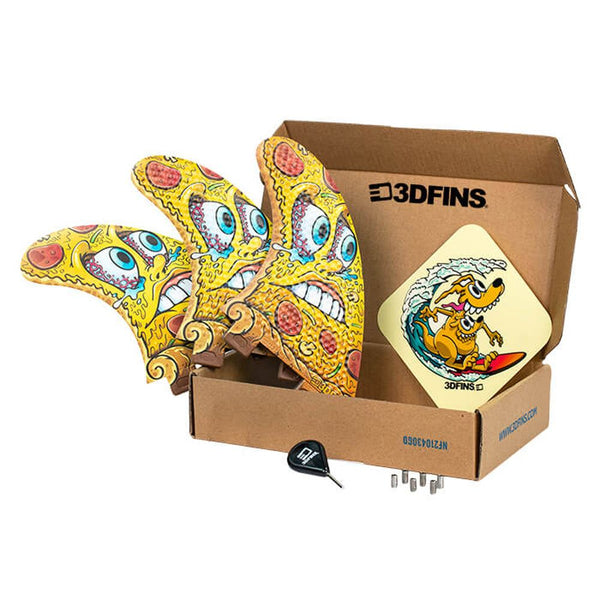 3D Fins - All Rounder Thruster - Medium - Pizza (FCS1 / FCS2 / Futures)