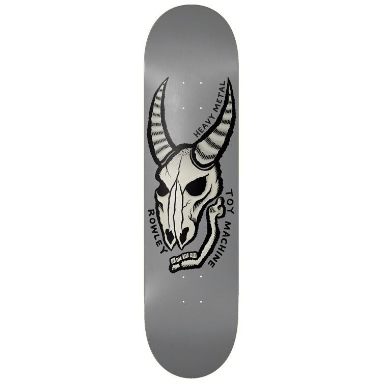 Toy Machine Geoff Rowley 'Heavy Metal' Grey Skateboard Deck - 8.75" - Skatewarehouse.co.uk